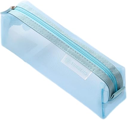 Amazon Tommyfield ペンポーチ 筆箱 ペンケース 筆入れ 透明 学生 大容量 ペン入れ クリア シンプル 文具ケース 水色 ペンケース 文房具 オフィス用品