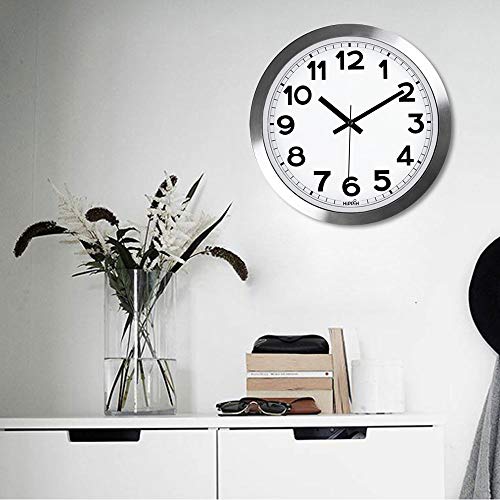 Silent Wall Clock, HIPPIH 12 Inch Quiet NonTicking Office Wall Clocks