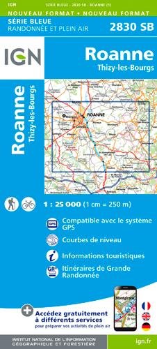 Roanne / Thizy-les-Bourgs 2016: IGN2830 by (Map)