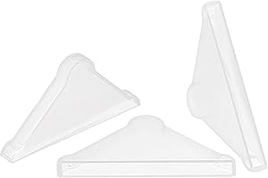 MECCANIXITY PP Corner Protector Triangle 37x4mm for Ceramic, Glass, Metal Sheets Clear Pack of 50