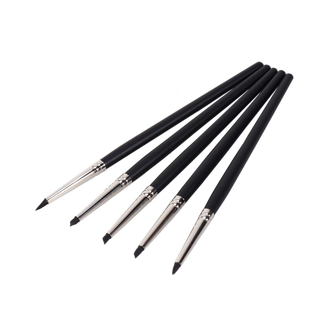 5PCS Clay Sculpting Shapers Flexible Small Sized Rubber Tip Shaping Pen Wipe Out Tools Painting Brushes Carving Tools