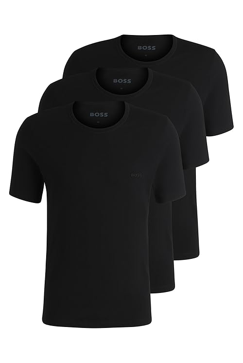 BOSS Men Pack Classic T-Shirt Black 001 2X Large