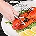 Multipurpose Nut Cracker for All Nuts Walnut with Fork Set, Seafood Crackers with Picks Tools for King Crab Leg Lobster, Non Slip Soft Grip Handle and Durable Anti Bend Zinc Alloy Material
