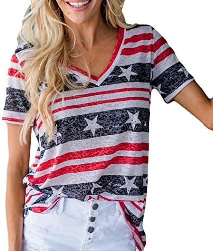 星プリント Tシャツ レディース カットソー トップス 半袖 ゆったり Vネック ブラウス 春 夏 オフィス 二次会 セレブカジュアル スリム シャツ キレイめ トレンド 女性 引出物 可愛い 着痩せ
