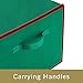 Tiny Tim Totes Christmas Storage Box with Zip Top, Large Ornaments storage box, holds up to 75 ornaments, Green