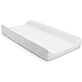 Delta Children Crib and Changer Changing Pad and Plush Cover - Works with Crib and Changers - Machine Washable Cover. Waterproof, White