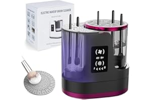 CREACARE Electric Makeup Brush Cleaner 3-in-1 with Dryer – Automatic USB Brush Cleaner and Holder, Portable Quick-Dry Tool for All Brush Sizes