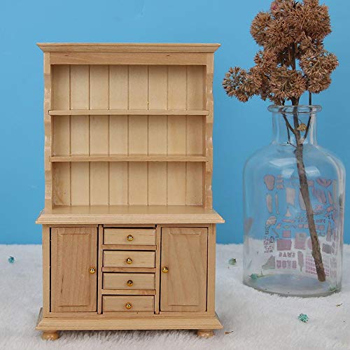 Zerodis Puppenhaus Mini Kabinett Spielzeug 1:12 Puppenhaus Zubehör Miniatur Simulation Holz DREI Schichten Kabinett… – Bild 6