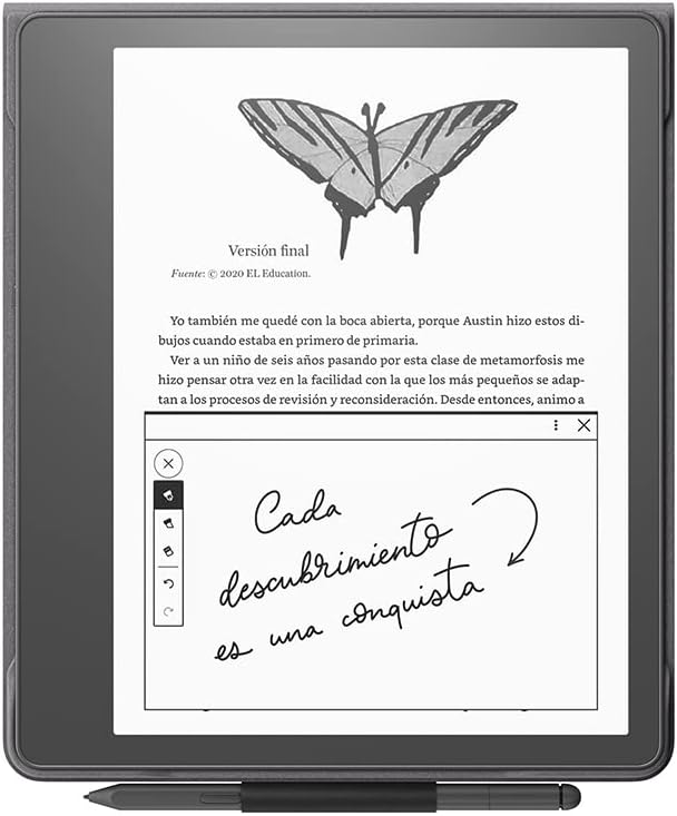 Funda de tela para Amazon Kindle Scribe, con tapa plegable y acople magnético (solo compatible con Kindle Scribe) | Diseño fino y ligero | Negro