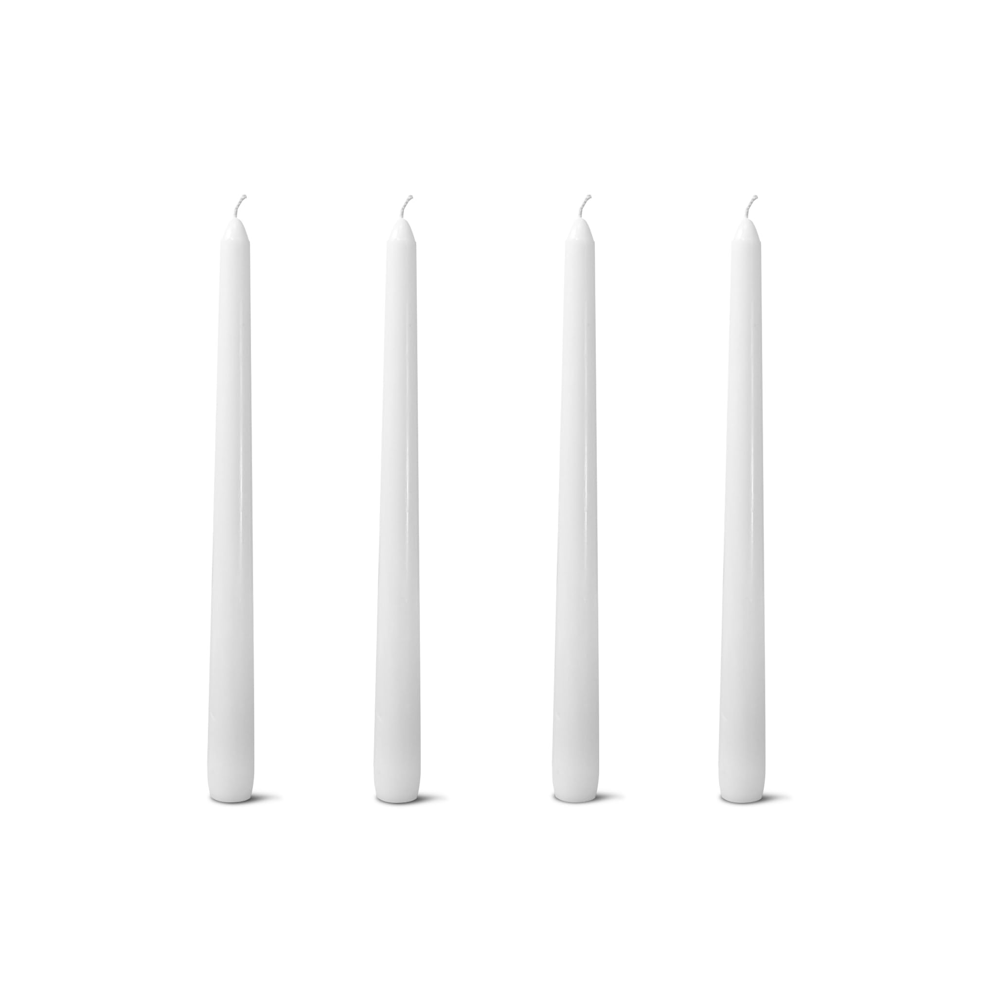 Photo 1 of CANDLESEE White 10-Inch Taper Candles: Unscented Smokeless Dripless Candlesticks with 7-8 Hours Burning Time (4/12/24/36/48 Pack)Paraffin Wax Ideal for Holiday, Wedding, Dinner, Christmas, Home Decor