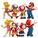 8 Piece Mario Brothers Birthay Cake Topper, Super Mario Bros Action Figures, Mini Super Mario Bros Figures Bundle, 1.5