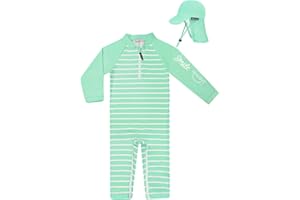weVSwe Baby Boy Girl Swimsuit Toddler Bathing Suit UPF 50+ Rash Guard Infant Swimwear with Swim Hat Newborn-3 Years