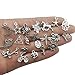 100pcs Silver Charms, Mixed Smooth Tibetan Silver Metal Charms Pendants for Necklace Bracelet Jewelry Making Crafting (HM97)