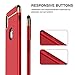 iPhone X Case, iPhone 10 case RANVOO 3 in 1 Slim Hard Thin Stylish Case Matte Surface with Electroplate Frame Cover, Chrome Gold and Red
