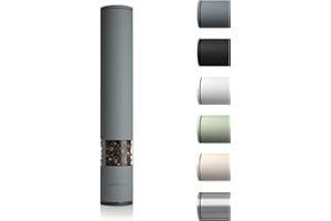 LARS NYSØM Salt Pepper Mill Manual with adjustable ceramic grinder from coarse to fine I Design Spice Mill (Cool Grey)