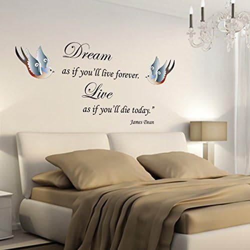 Live as if you'll die today - James Dean - Wall decal Brown 107 x 75