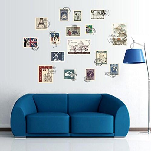 Wall Stickers,GOODCULLER DIY 3D Fashionable Modern Colorful Stamps Stickers Decorative Creative Removable Wall Stickers Home Decor