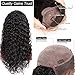 Water Wave Human Hair Lace Front Wigs for Black Women 150% Density Brazilian Water Wave Lace Front Wig with Baby Hair Pre Plucked Bleached Knots Deep Curly Lace Front Human Hair Wigs 16 Inch