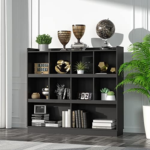 Soft Shell Bookshelf, Black Bookshelf, Bookcase, Large Bookcase, Long