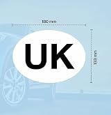 Rubigo UK Stickers for Car Europe 18x13.3cm Vinyl Weatherproof Legal view 4