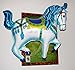 Space Pet Levitating Circus Carousel Horse Blue 35 inch Flying Floating Anti-Gravity Toy HOVERS in MID-AIR - Interactive & Educational String-less Pet Balloon for Kids & Adult Indoor Events