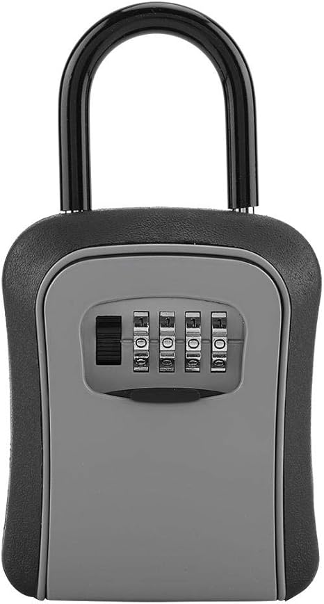 Amazon キーボックス 鍵 ボックス セキュリティキーボックス ４桁暗証番号ダイヤル式 キー収納 鍵の保管 鍵の保管パスワード 小型 盗難防止 工事現場 伝言 アパート マンション 会社 倉庫などに適用 補助錠 錠前