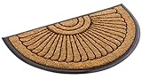 Kempf Coco Fiber Half Round in-Laid Doormat 18 x 30 Inch