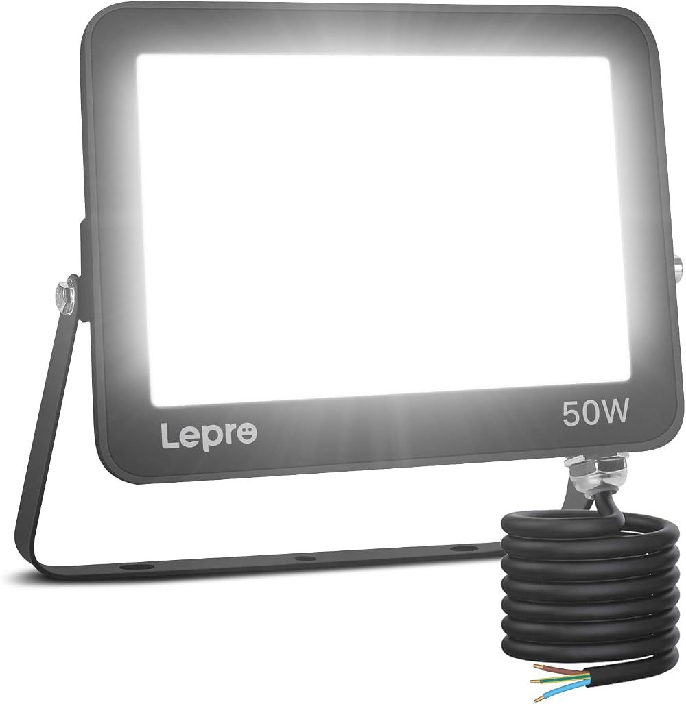 Lepro 50W LED Floodlight Outdoor 5000lm IP65 Daylight Garden Security Light