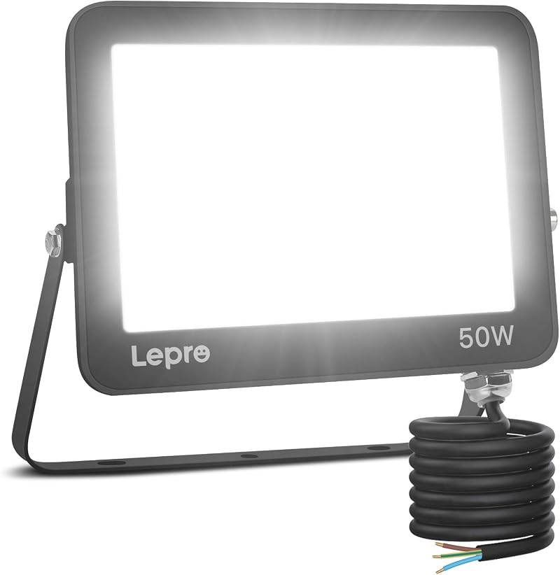 Lepro 50W LED Floodlight Outdoor 5000lm IP65 Daylight Garden Security Light