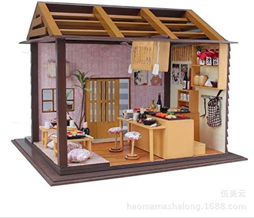 NWFashion Handmade DIY Japanese Style Store House with Furniture (Sushi Bar)