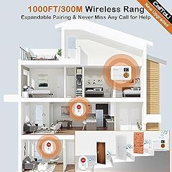 CallToU Caregiver Pager Wireless Call Button 1000FT