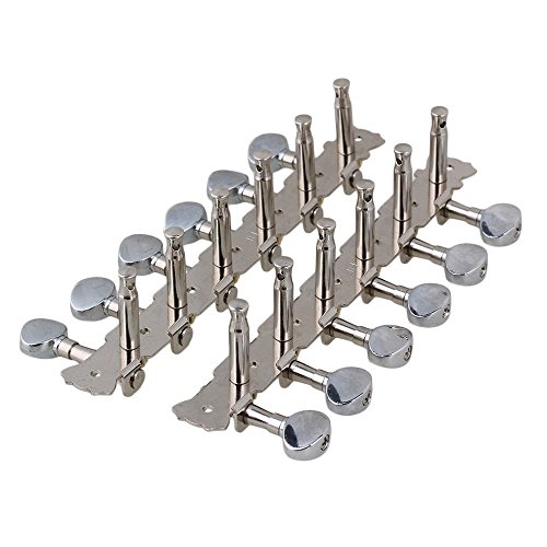 Surfing 6L6R Chrome 12 String Acoustic Guitar Machine Heads Tuning Pegs