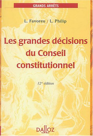 Les  grandes décisions du Conseil constitutionnel