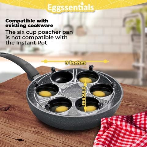 Eggssentials Egg Poacher Insert Stainless Steel Poached Egg Cooker Eggs Poaching Cup PFOA Free Egg Poachers Nonstick - Image 3
