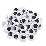 DECORA 500 Pieces 25mm Plastic Wiggle Eyes