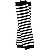 juDanzy Christmas and Halloween baby and toddler Leg Warmers for Girls and Boys (One Size, Black and white stripe)