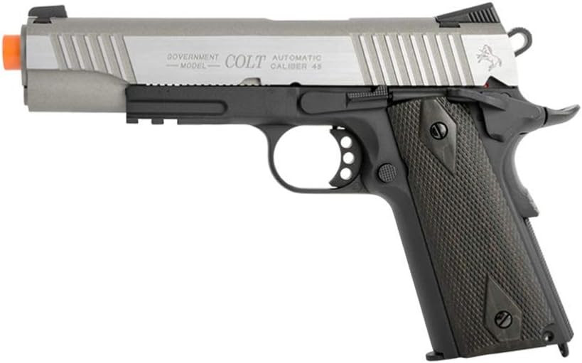 Amazon Com Colt 1911 Co2 Full Metal Airsoft Pistol With Hop Up 360 Fps Two Tone Sports Outdoors
