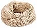 Jemis Women' s Super Soft Winter Knit Warm Infinity Scarf Khaki