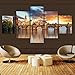 5 Piece Home Decor Beautiful Castle Printed on Canvas Oil Painting Wall Art Picture For Living Room