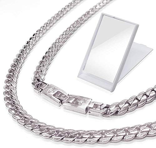 磁気ネックレス 医療用具承認番号取得 ペレバレンチノ 極太ヘリンボーン 天然ダイヤモンド2石付き