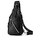 Stuo Men's Sling Chest Shoulder Bag Crossbody Purse Water Resistant Anti Theft Daypack for Business Travel Hiking School Black