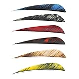SAS 4-in Parabolic RW Feathers Camo Colors Archery Arrow Fletching - 1DZ - Made in USA