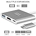 Travel Inspira Type C Hub Space Grey USB C HDMI and USB 3.0 Port and USB-C Charging Port for MacBook Pro 2016, Matebook, Samsung Galaxy Note 8