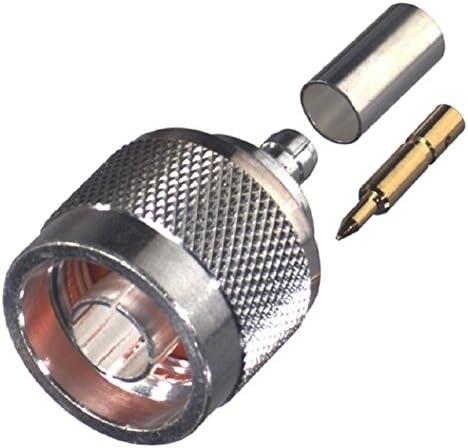 RF Industries, N, Male Crimp, S,G,T; For Rg-142/U & Rg-55/U, Cbl Grp C1 (Rfn-1005-3C1)