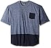 Southpole Men's Big-Tall Short Sleeve Scallop T-Shirt Marled Color Block