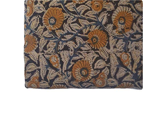 kalamkari cotton saree blouse piece handblocked 100 cms small florals