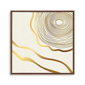 Framed Canvas Home Artwork Decoration Annual Ring Canvas Wall Art for Living Room, Bedroom - 16x16 inches