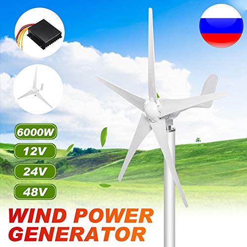 大特価 自宅やキャンプ用防水充電コントローラフィットで6000w 12月24日 48v風力タービン発電機5風力ブレードオプション 12v Voltage