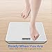 Digital Body Weight Scale - 4 High Precision Sensors Body Weight Scale with Step-On, Auto-Calibrated & Auto ON/Off Technology, Wide Sturdy Tempered Glass Bathroom Scale, Round Corner Safe Design