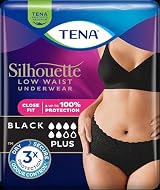 TENA Silhouette Noir Low Rise Large 27 Panties Urinary Leak Protection